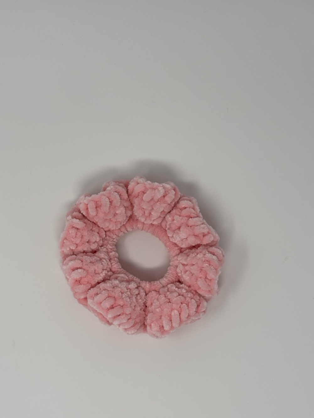 Rose Pink Crochet Scrunchie